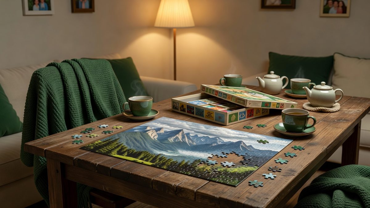 Pokojný večer s puzzle a hrami
