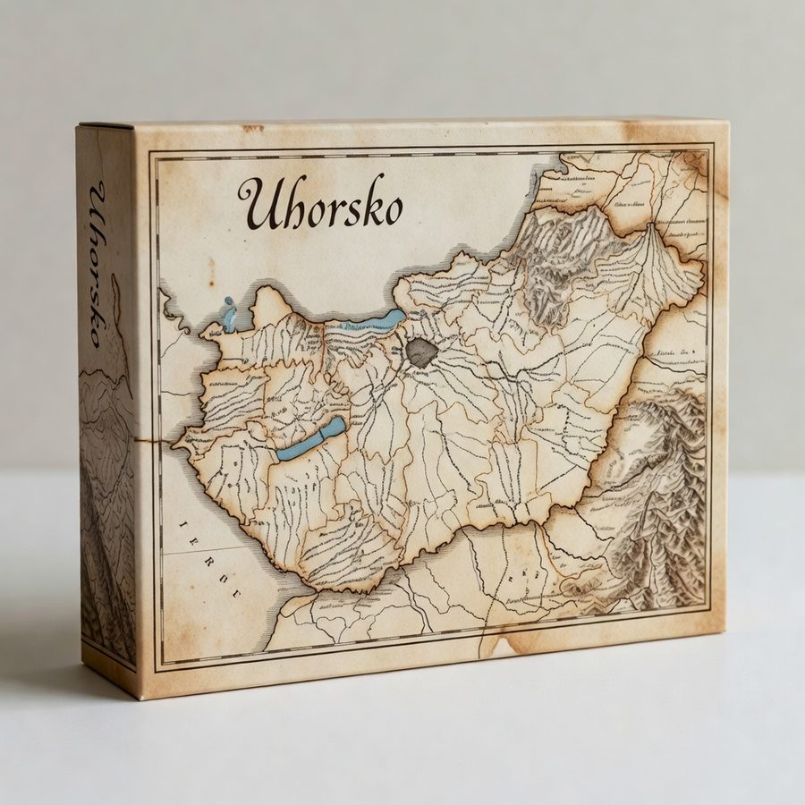 Vintage mapa Uhorska